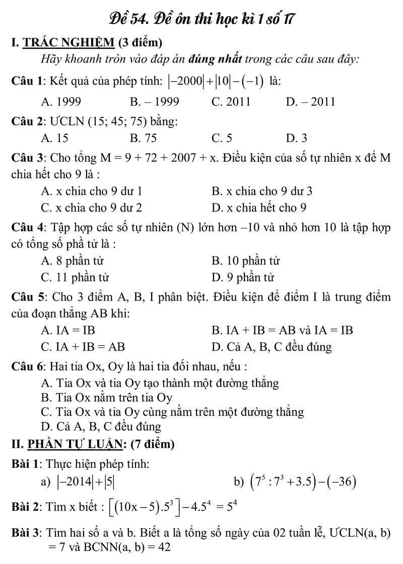 de thi hki toan 6