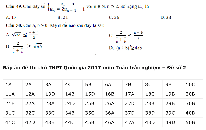 de thi thu toan 2017