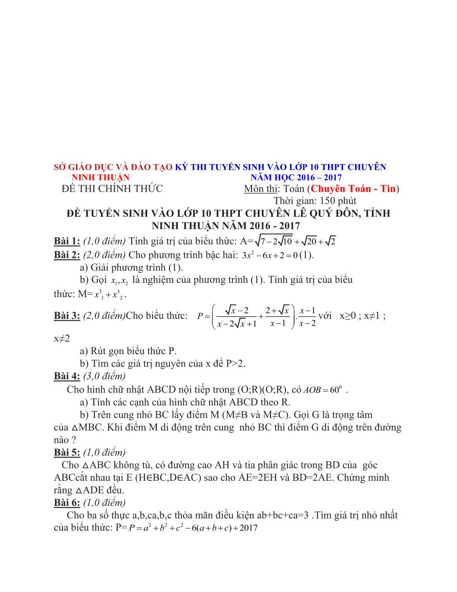 de tuyen sinh 10