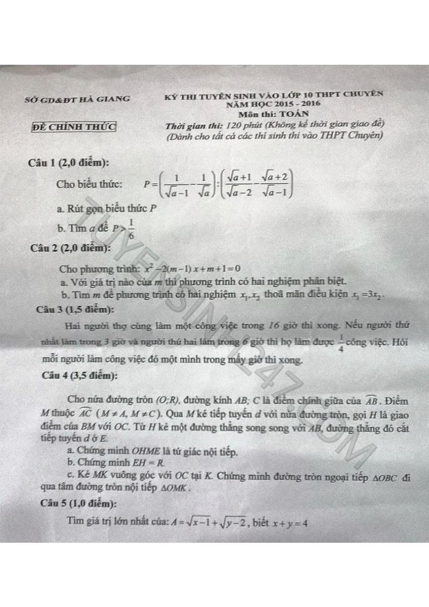 de tuyen sinh 10