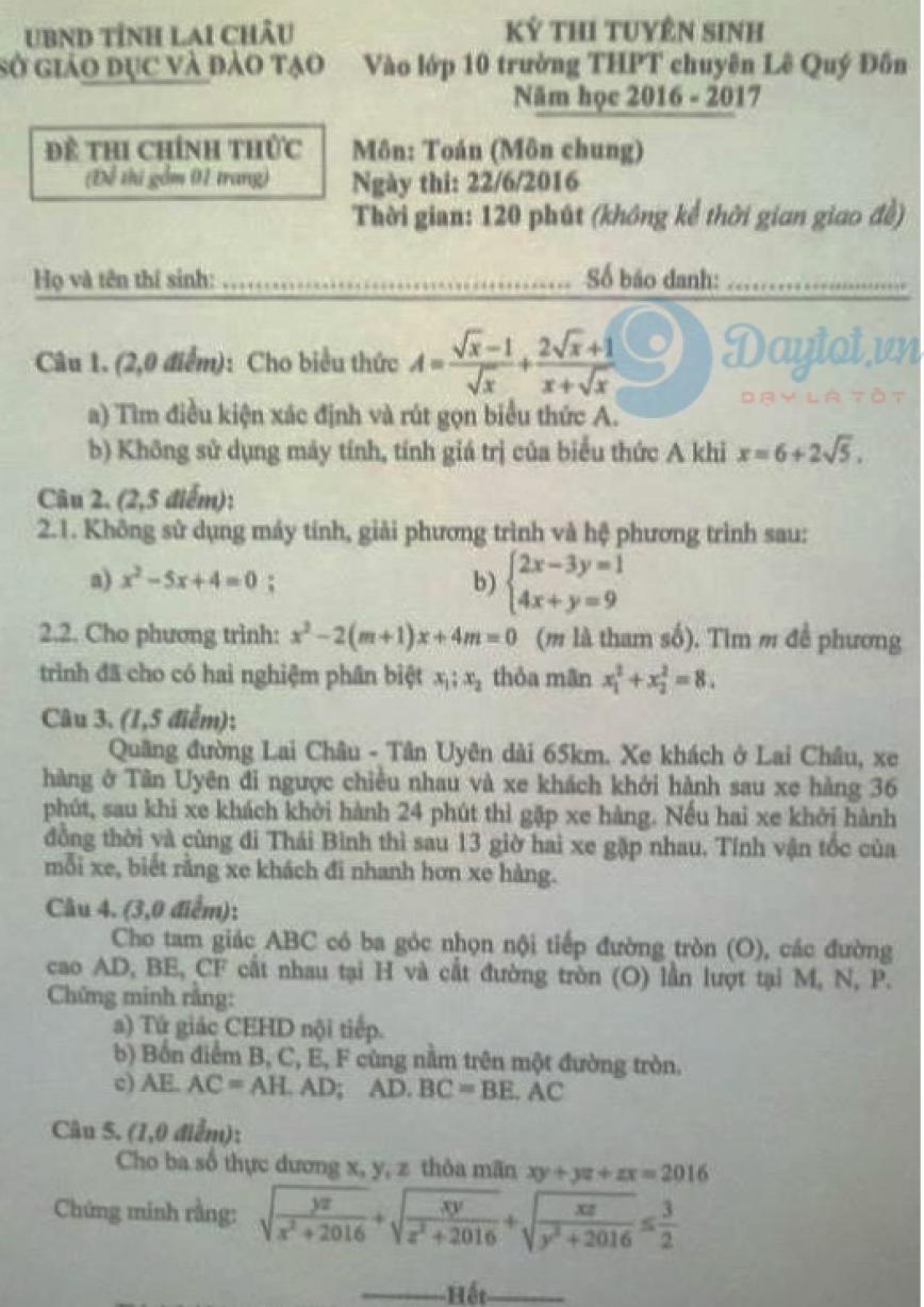 de tuyen sinh 10