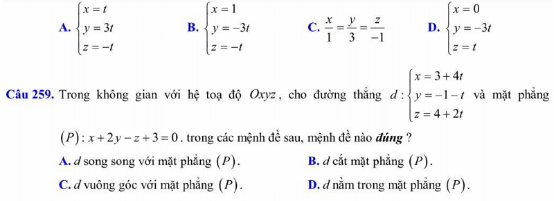 trac nghiem hinh hoc oxyz