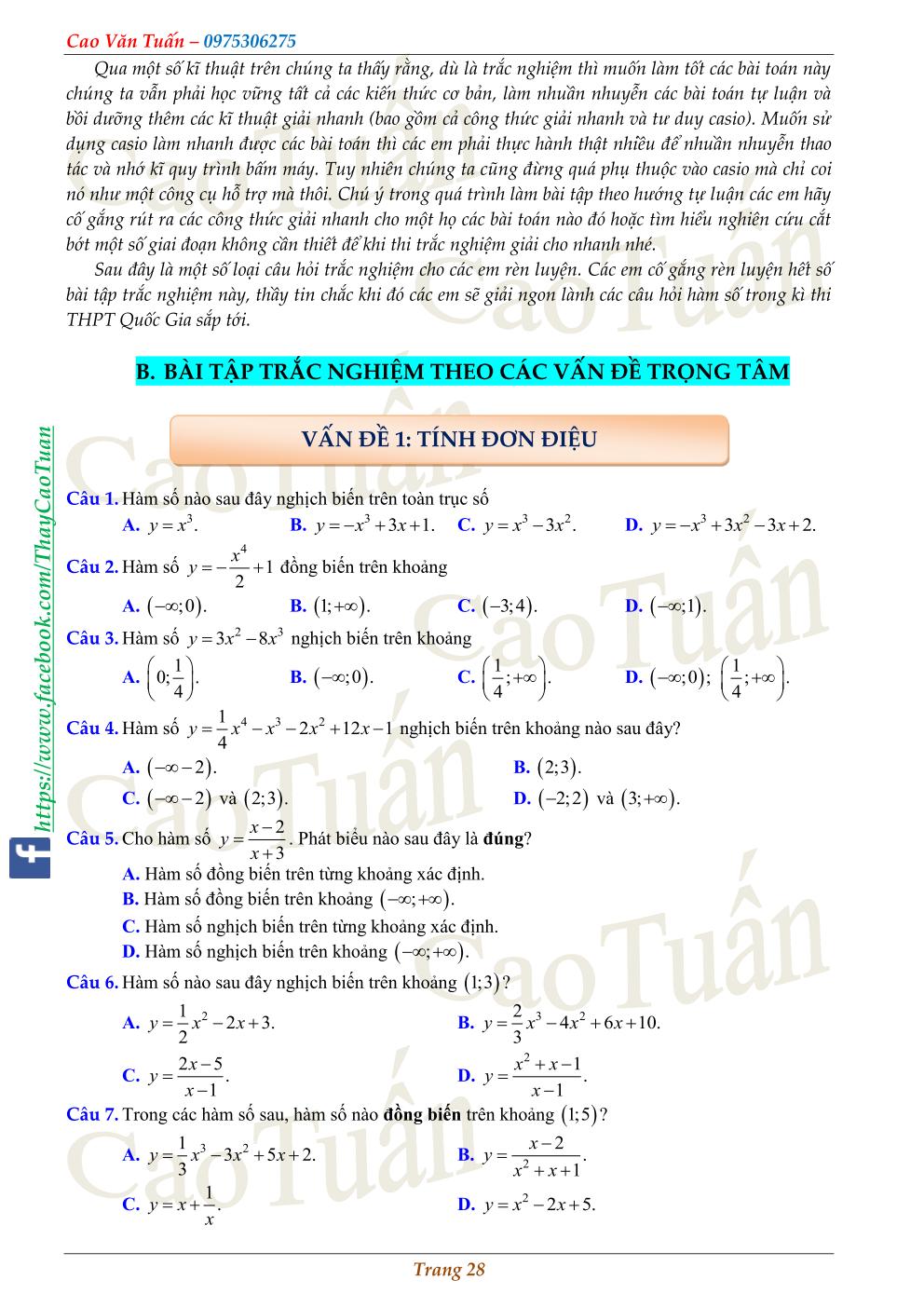 trac nghiem ham so