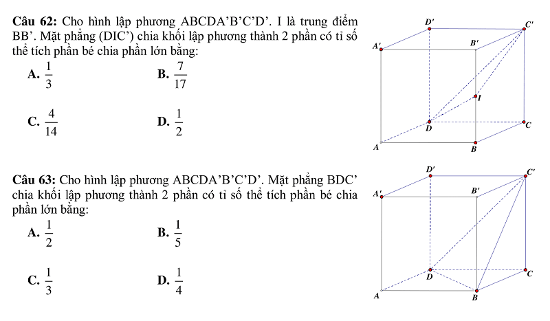 trac nghiem hinh hoc khong gian